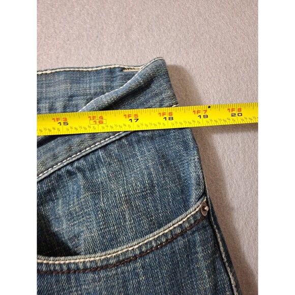 Johnny Max Jeans Men's 38x31 Blue Denim Wide Leg Baggy Loose Comfy Distressed - Picture 9 of 16